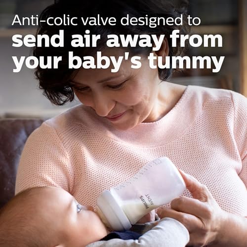 Philips AVENT Natural Baby Bottles with Natural Response Nipple, with Manatee Design, 9oz, 4pk, SCY903/61