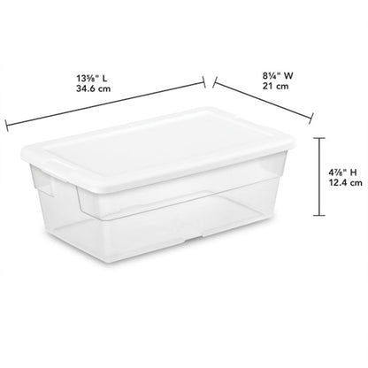 Sterilite 12-Pack Stackable Storage Bins, 6 Quart