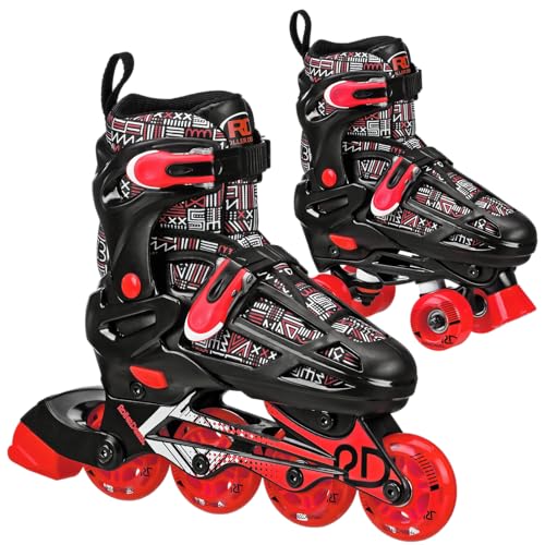 Roller Derby Adjustable Kids 2-in-1 Quad Inline Skates