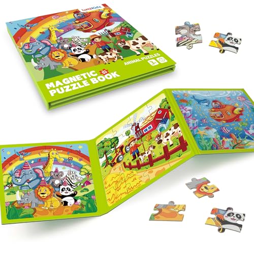 20-Piece Magnetic Farm Animal Puzzle for Kids