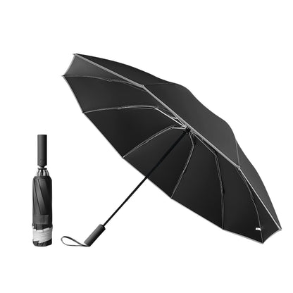 erised's bifrost Extra Large Travel Folding Inverted Reverse Umbrella Waterproof Automatic Open/Close,10 * 2 Ribs Portable Golf Parasol,Outdoor Rain/Sun/99 UV Protection/UPF 50 Blocker