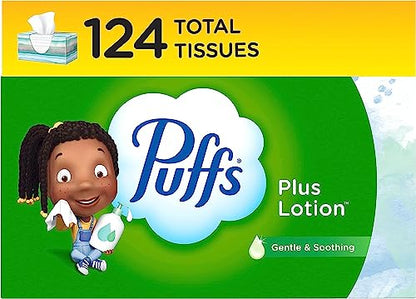Puffs Plus Lotion Facial Tissues, Family Box