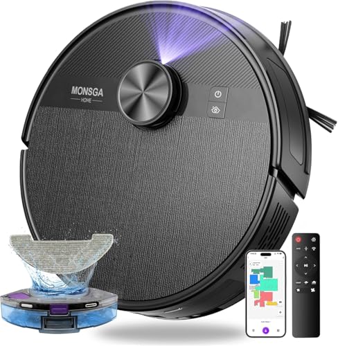 Lidar Robot Vacuum and Mop Combo, 7000Pa, 180-Min Runtime