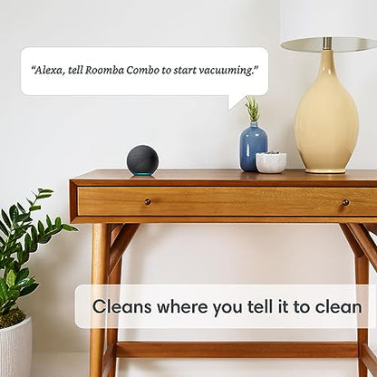 iRobot Roomba Combo i5+ Self-Emptying Robot Vacuum and Mop, Clean by Room with Smart Mapping, Empties Itself for Up to 60 Days, Works with Alexa, Personalized Cleaning OS