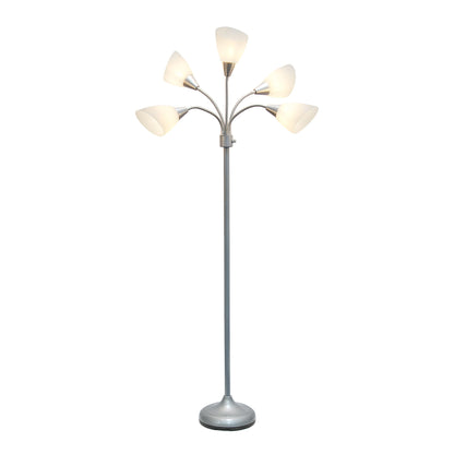 Multi-Head Adjustable Silver Floor Lamp for Kids