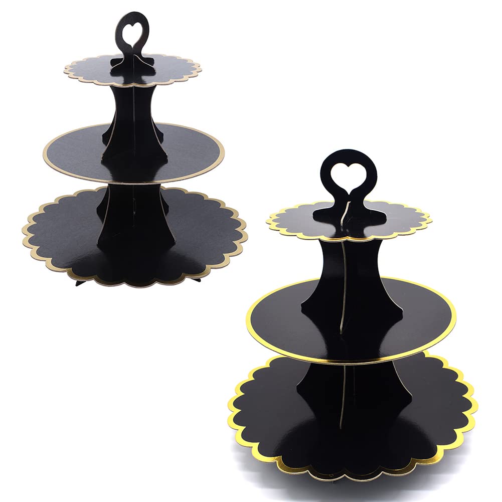 3-Tier Disposable Cupcake Stand for Events