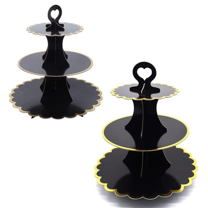 3-Tier Disposable Cupcake Stand for Events