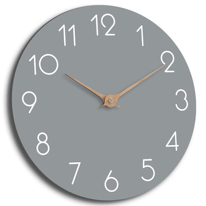 cicininc 14 Inch Wall Clock - Grey Wall Clocks Battery Operated - Silent Non Ticking Wall Clocks Modern - Big Clock for Bedroom Kitchen Bathroom Office Living Room (14" Gray)