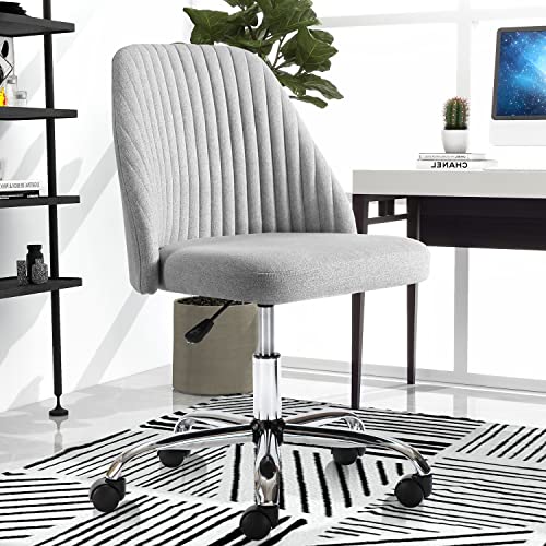 SMUG Armless Rolling Office Desk Chair Adjustable