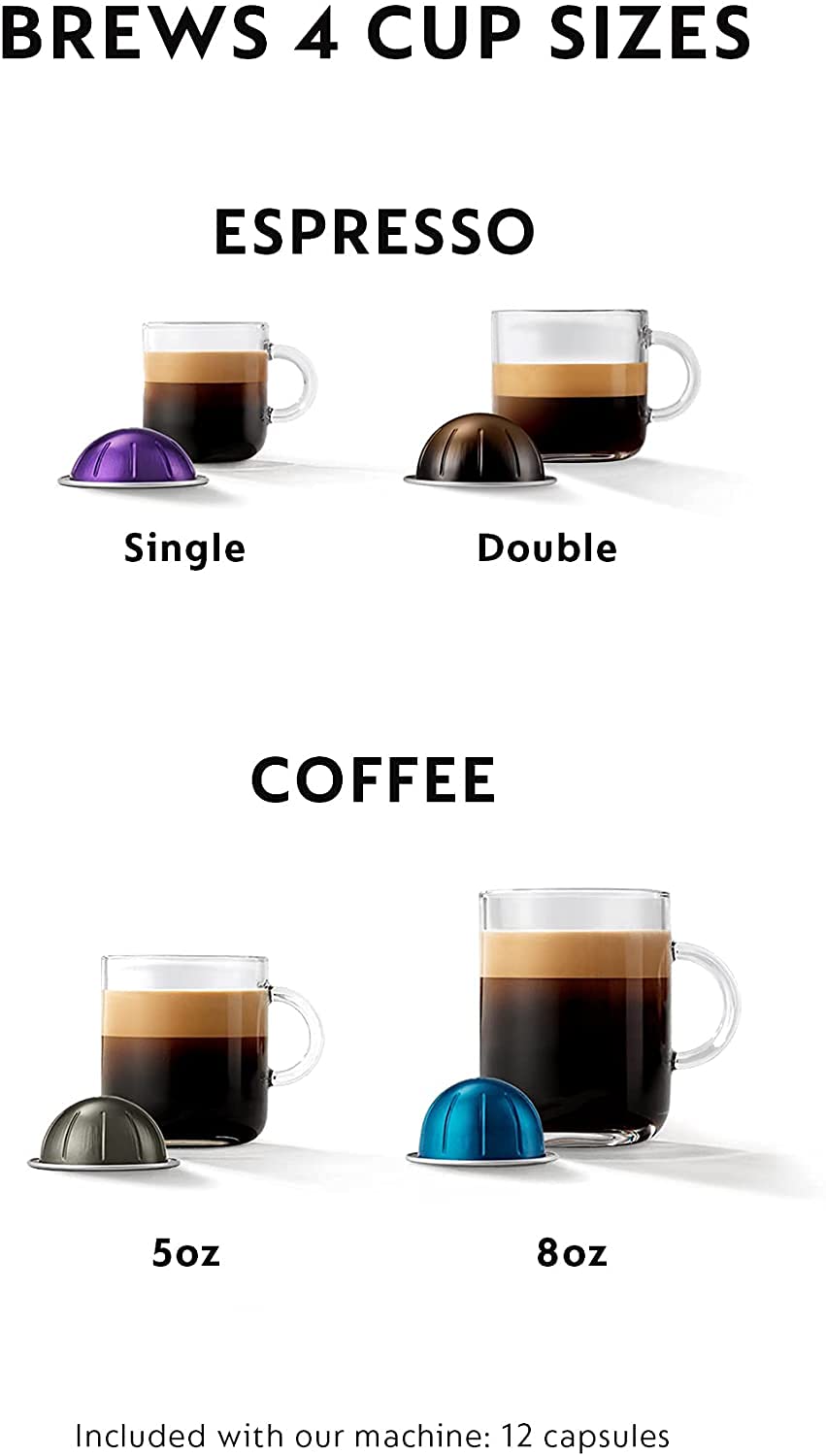 Nespresso Vertuo Coffee and Espresso Maker, Black
