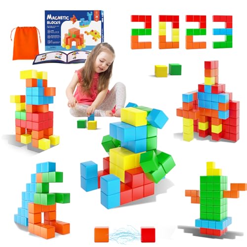 28 Pack Magnetic Blocks STEM Montessori Toddler Building Cubes