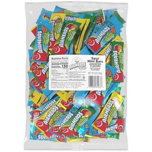 5lb Airheads Mini Sour Candy Bars Bulk Bag