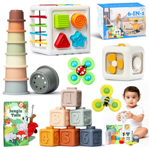 6-in-1 Montessori Baby Sensory Learning Toy Set