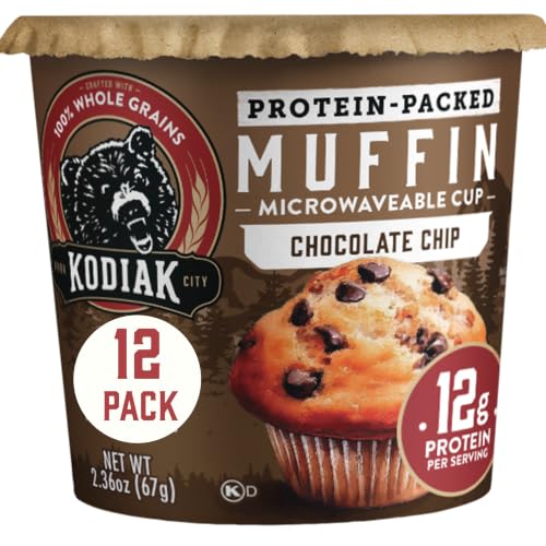 12 Pack Kodiak Cakes Chocolate Chip Minute Muffins (OK-D)