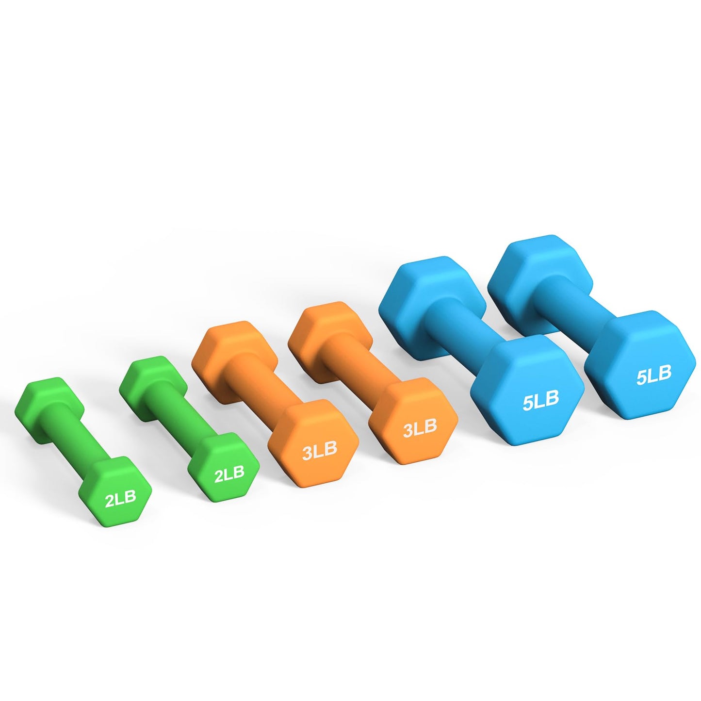 Portzon 1-15 LB Hex Dumbbells Set, Anti-Slip