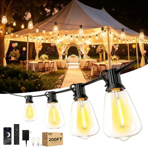200FT Dimmable LED Outdoor String Lights