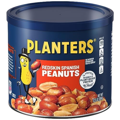 6 Pack PLANTERS Roasted Salted Spanish Peanuts Jars