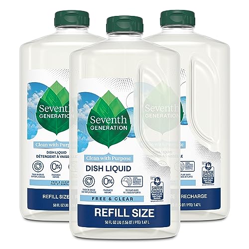 3 Pack 50 oz Seventh Generation Dish Soap Refill