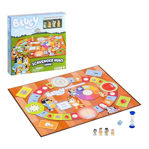 Bluey Scavenger Hunt Board Game with 4 Figures