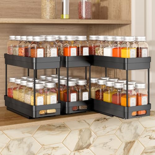 3 Pack Pull Out Spice Rack Organizer for Cabinet