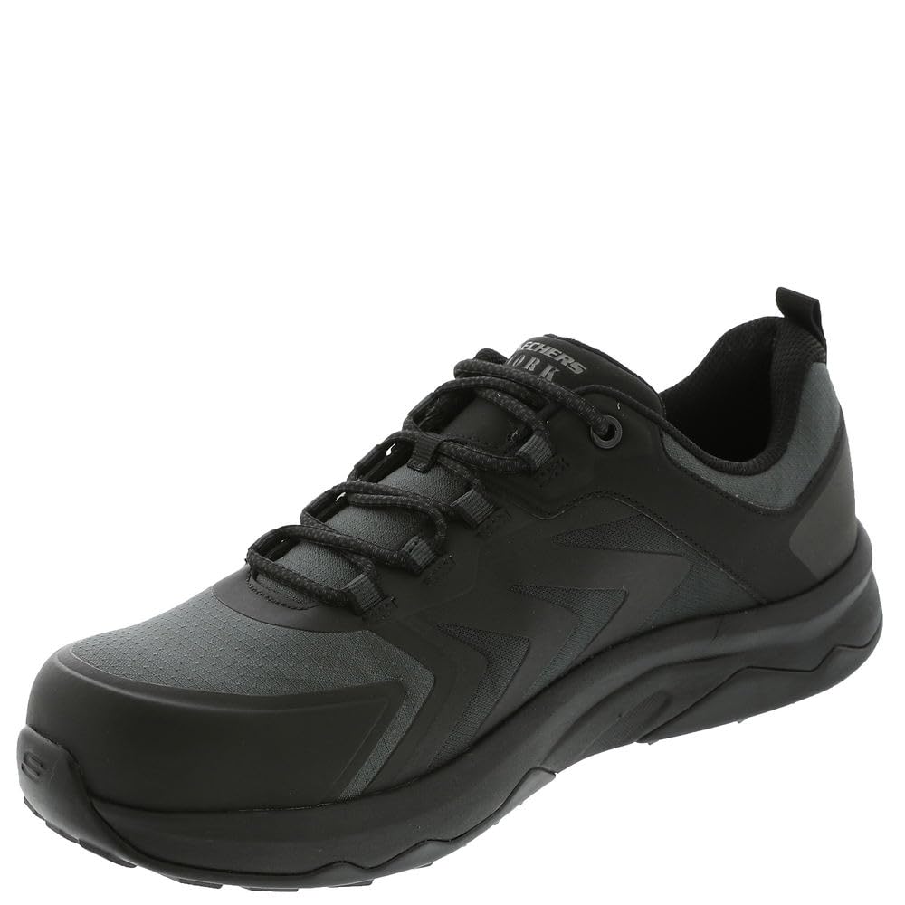 SKECHERS Men's Speed-Flex Trekker Comp Toe Industrial Shoe, Black, 9.5