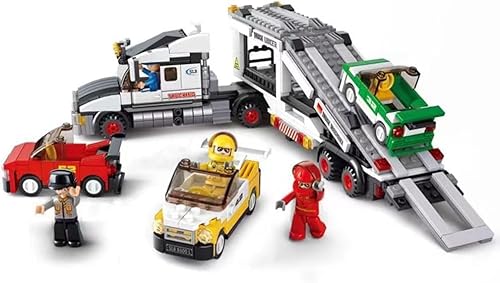638PCS Building Block Heavy Duty Truck Trailer Set