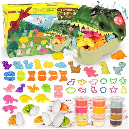 Dinosaur Dough Playset with Tools, Music and Lights