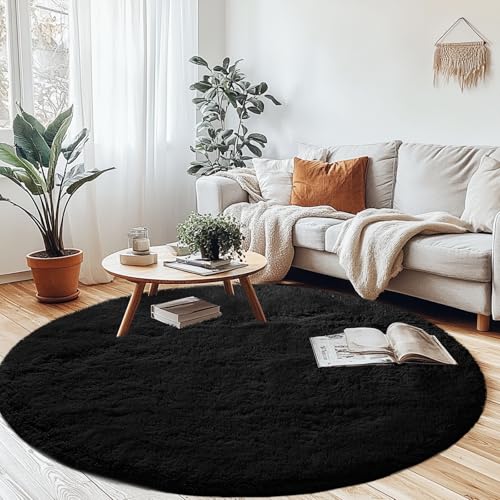 5-Foot Round Soft Plush Area Rug