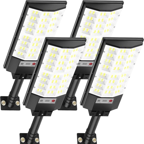 4 Pack Solar Street Lights Outdoor Motion Sensor