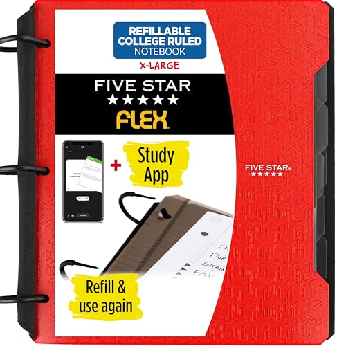 300 Sheet Five Star Flex Refillable Notebook Binder