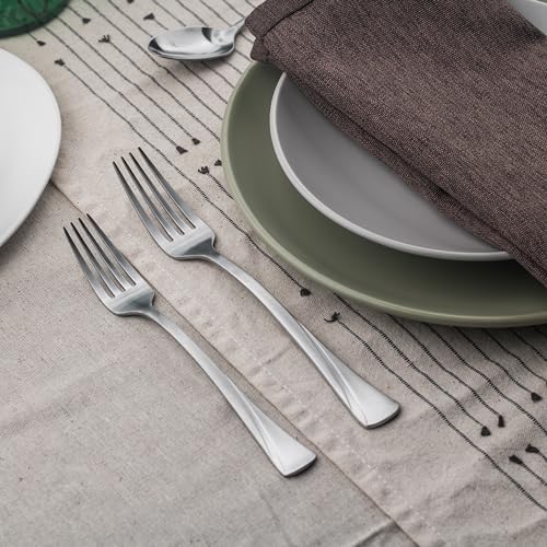 Alata Alice 20-Piece Silverware Set Stainless Steel Flatware Set,Service for 4,Matte Satin Polished Cutlery Set,Dishwasher Safe