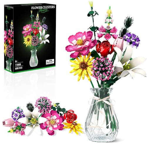 699 Piece Flower Bouquet Building Blocks Set