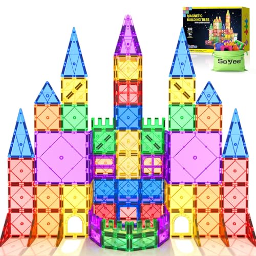 102 Piece Magnetic Tiles Building Blocks STEM Toy