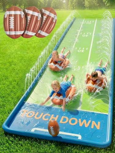 Triple Lane Backyard Water Slide with Bodyboards