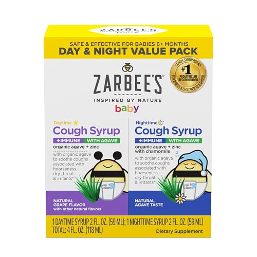 2 Pack Zarbee's Baby Day Night Cough Syrup