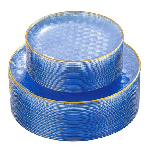 60 Count Heavy Duty Disposable Plastic Plates
