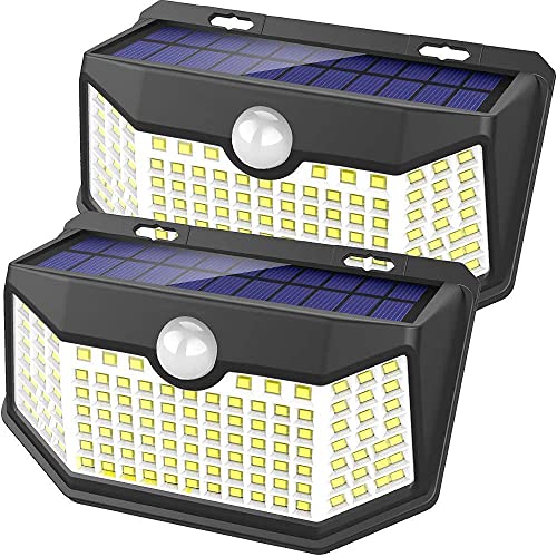120 LED Solar Motion Sensor Wall Lights, 3 Modes (2 Pack)