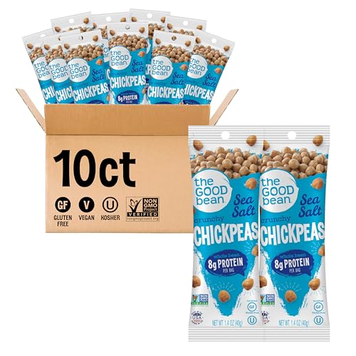 10 Pack Crunchy Roasted Chickpeas Vegan Protein Snack