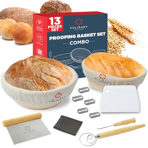2 Piece Sourdough Bread Proofing Basket Set