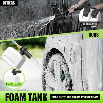 Electric High Pressure Washer - Duede Portable Power Washer with Upgraded Soap Tank, 4 Pressure Tips, 6.6 FT Inlet & 23 FT Water Outlet Hose, 3800PSI & 2.4GPM, Patios/Cars/Driveways/Fences Washing