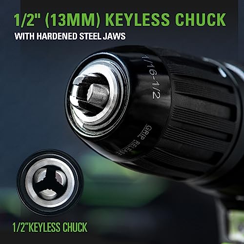 Greenworks 24V Brushless Drill / Driver, 2Ah USB Battery and Charger Included