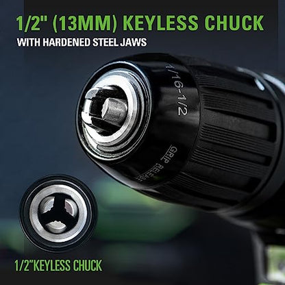Greenworks 24V Brushless Drill / Driver, 2Ah USB Battery and Charger Included