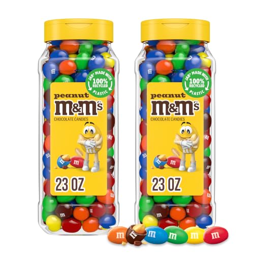 23 Ounce M&M's Peanut Chocolate Candy Jar