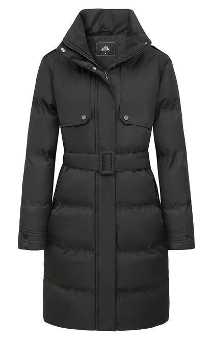 MOERDENG Women's Waterproof Long Winter Puffer Jacket