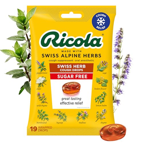 19 Count Ricola Sugar Free Menthol Cough Drops
