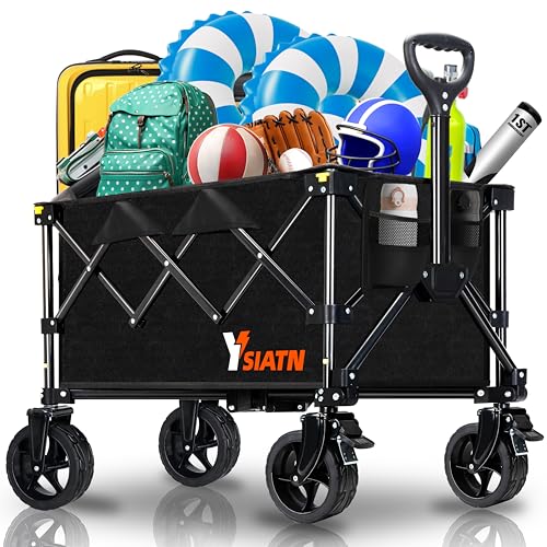 110L Collapsible Folding Wagon Cart with All Terrain Wheels