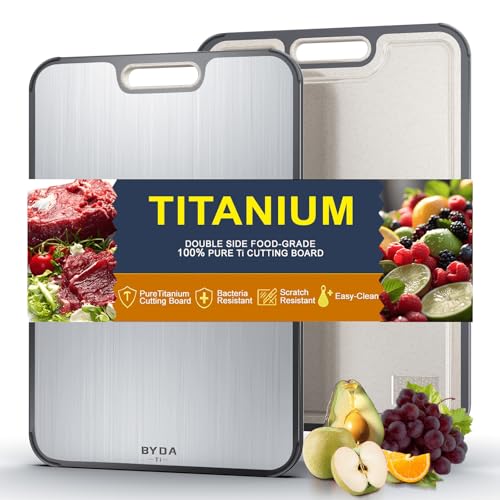 Titanium Double-Sided Non-Slip Dishwasher Safe Cutting Board