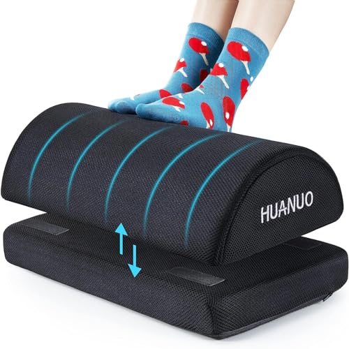 Adjustable Under Desk Foot Rest with 2 Covers