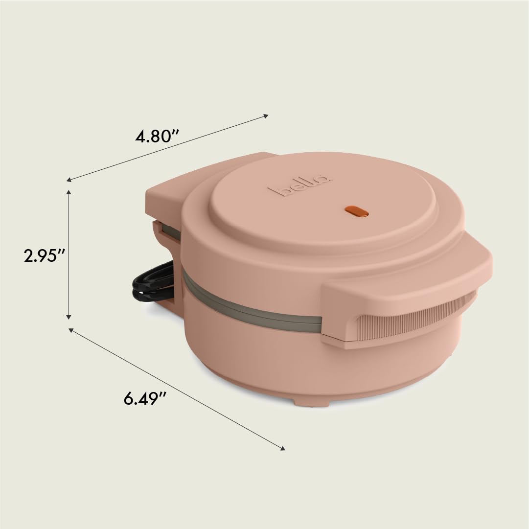 Mini Waffle Maker with Customizable Plates