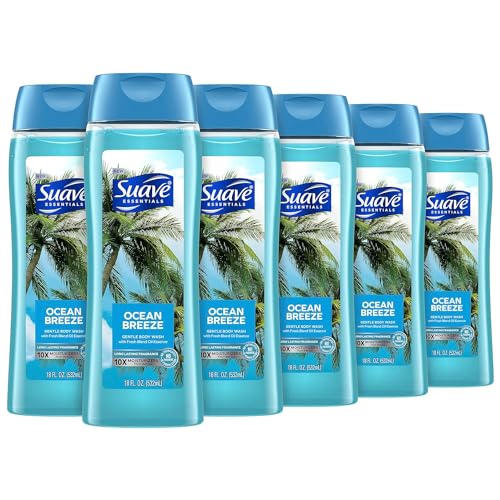 6 Pack Suave Moisturizing Body Wash with Vitamin E
